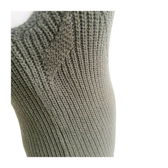 Anthropologie Moth Turtleneck Sleeveless Tunic Sweater Sz XXS Green Cotton Wool - Picture 6 of 13